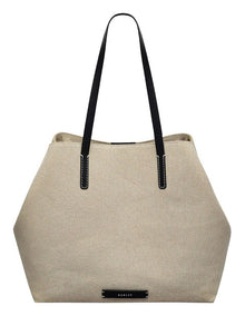 Dukes Place Large Open Top Tote in Beige
