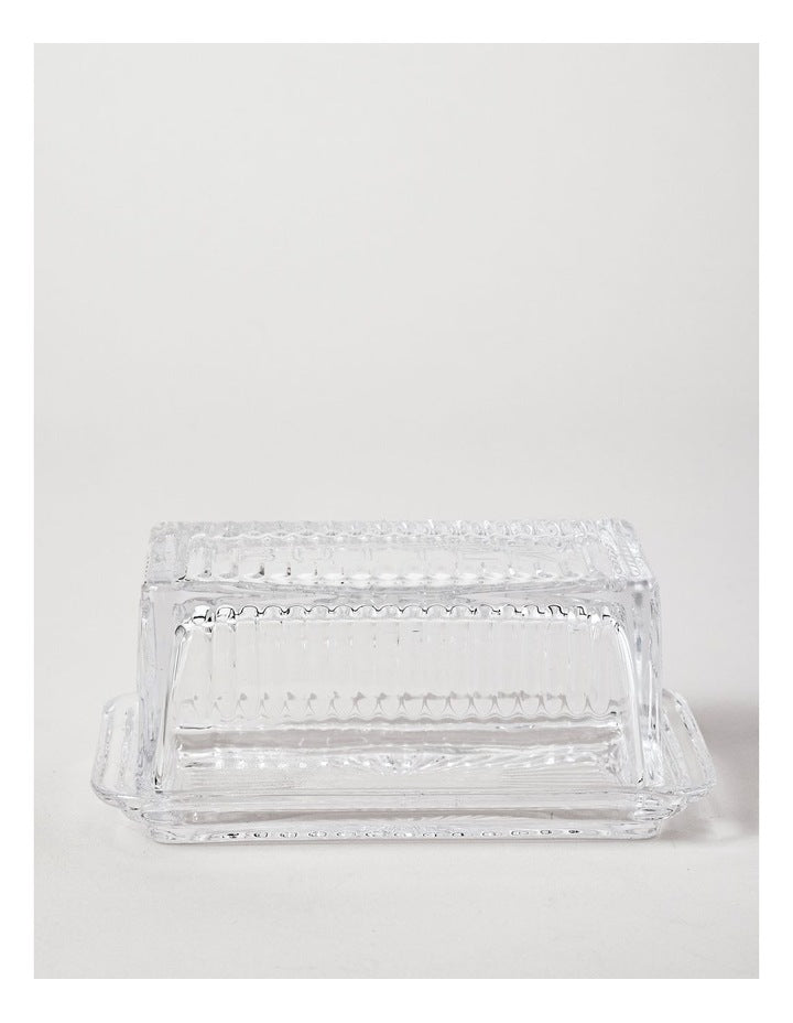 Glass Butter Dish in Clear