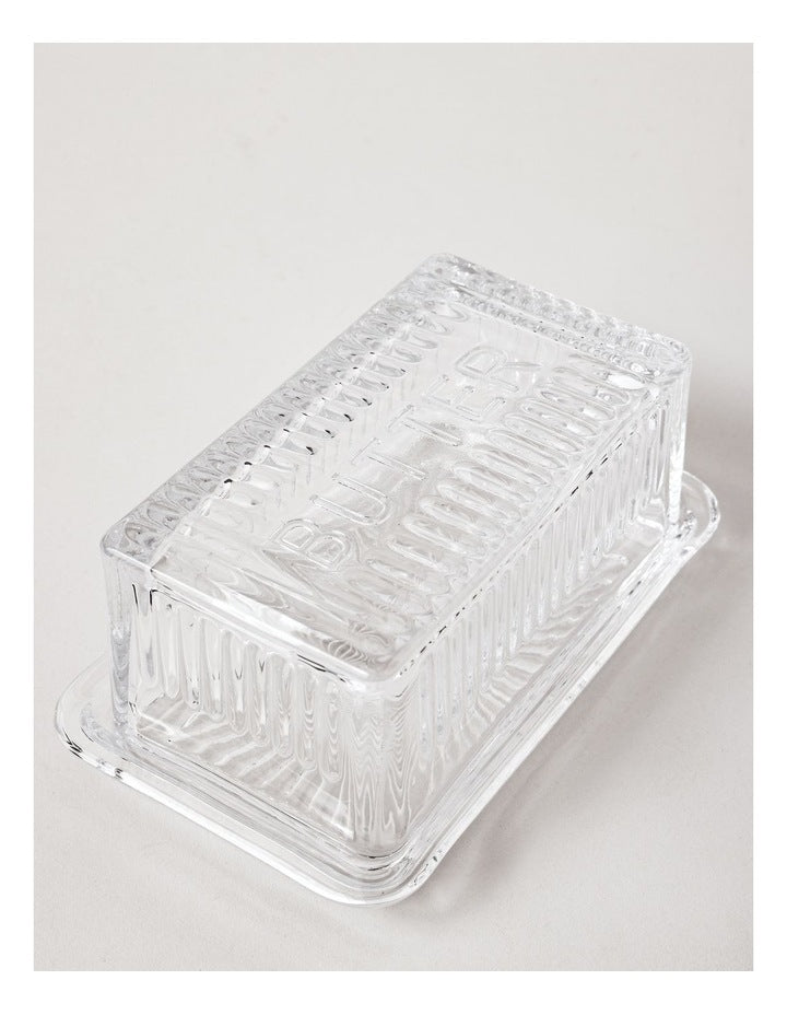 Glass Butter Dish in Clear