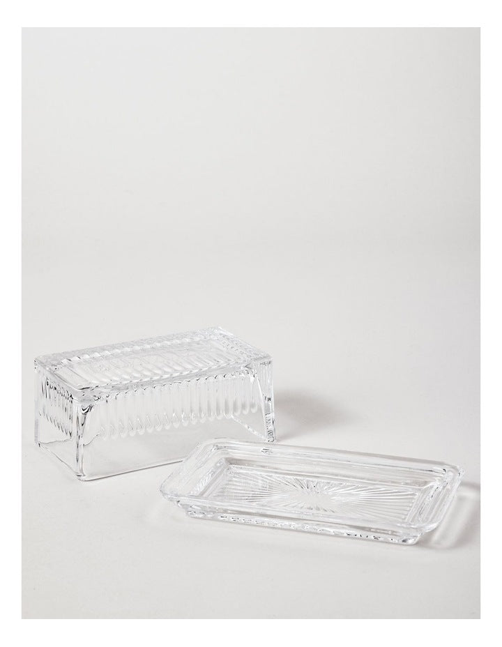 Glass Butter Dish in Clear