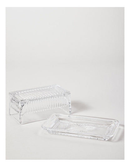 Glass Butter Dish in Clear