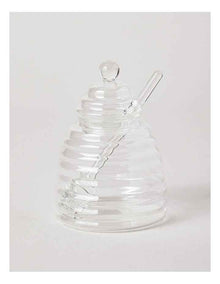 Glass Honey Pot in Clear