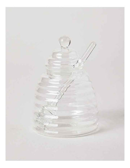 Glass Honey Pot in Clear