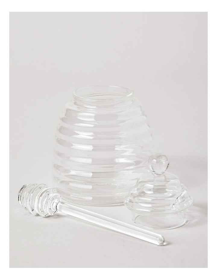 Glass Honey Pot in Clear
