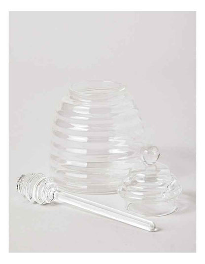 Glass Honey Pot in Clear