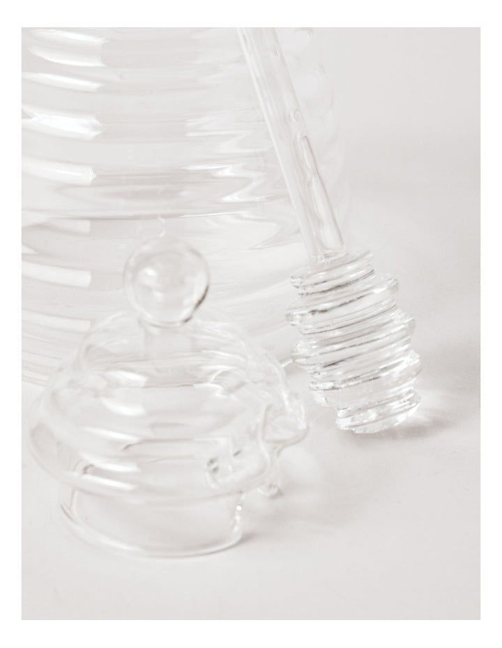 Glass Honey Pot in Clear