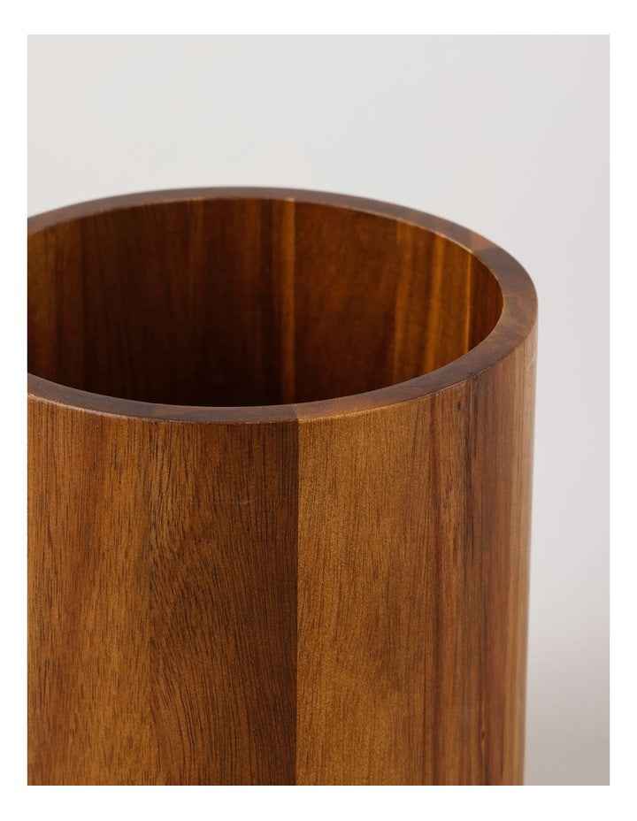 Acacia Wood Utensil Holder in Natural