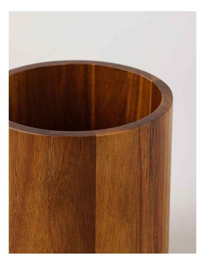 Acacia Wood Utensil Holder in Natural