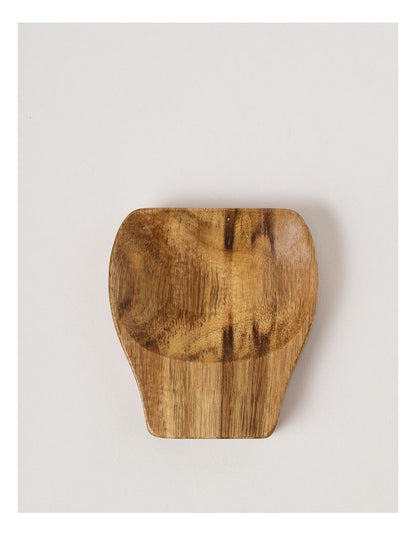 Acacia Wood Spoon Rest in Brown