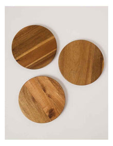 Wood Trivet Set of Three in Natural