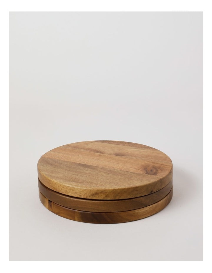 Wood Trivet Set of Three in Natural