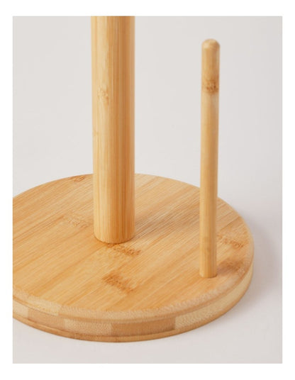 Bamboo Paper Towel Holder in Natural