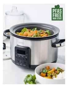 Bistro Slow Cooker Stainless Steel PFAS-free ceramic non-stick