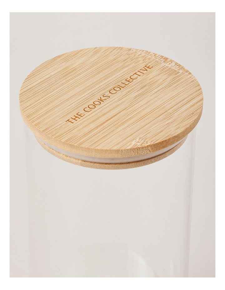 Round Glass Jar with Bamboo Lid 2.15L in Clear