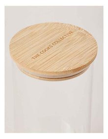 Round Glass Jar with Bamboo Lid 2.15L in Clear