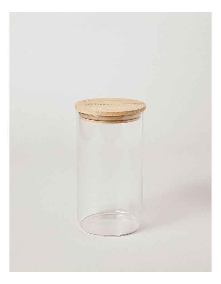 Round Glass Jar with Bamboo Lid 1.68L in Clear