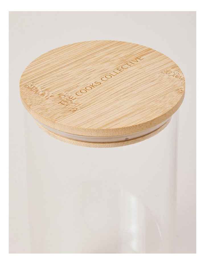 Round Glass Jar with Bamboo Lid 1.68L in Clear
