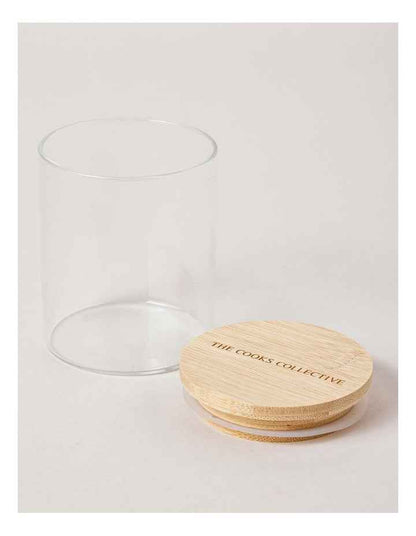 10cm Round Storage Canister Set of 6 in Clear