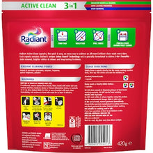 Radiant Active Clean Liquid Laundry Capsules Detergent Washing 28 pack