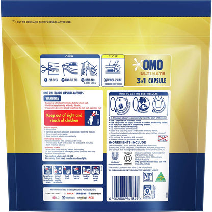 OMO Ultimate Laundry Capsules 3 in 1 28 pack