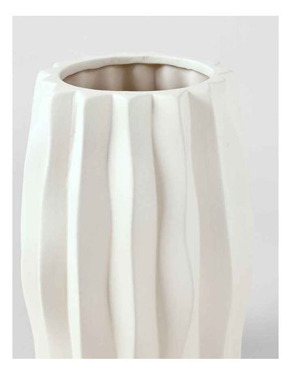 Ballina Ceramic Vase 30cm in White