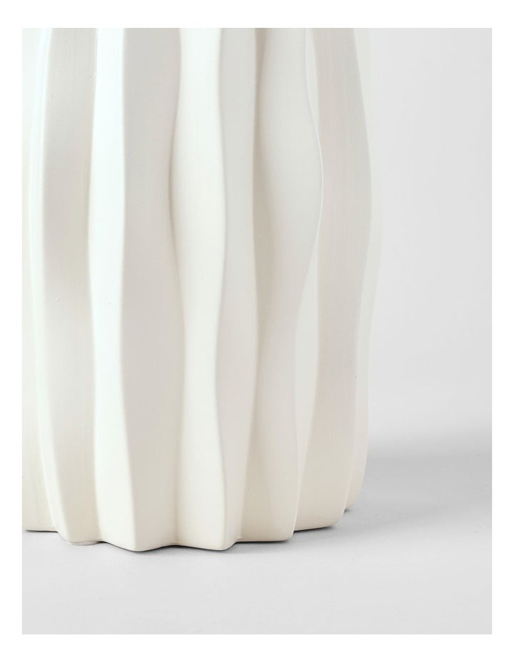 Ballina Ceramic Vase 30cm in White