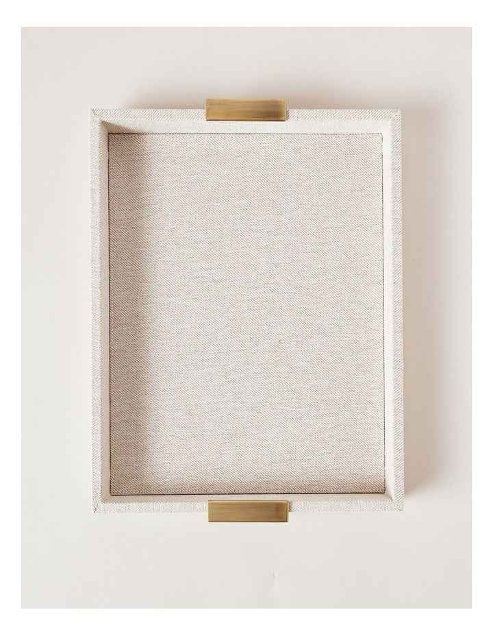 Pacific Linen Look Tray 40cm in Beige