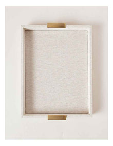 Pacific Linen Look Tray 40cm in Beige