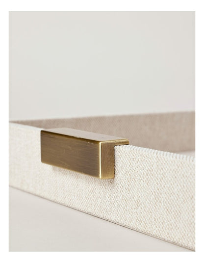 Pacific Linen Look Tray 40cm in Beige