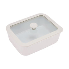 1.1L Porcelain Container with Glass Lid