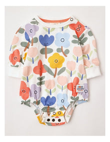 Neddie Tulip Bodysuit in Oat Marle