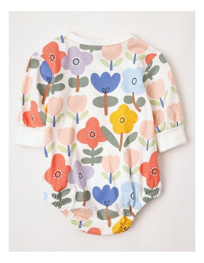 Neddie Tulip Bodysuit in Oat Marle