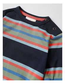 Neddie Stripe Bodysuit in Navy