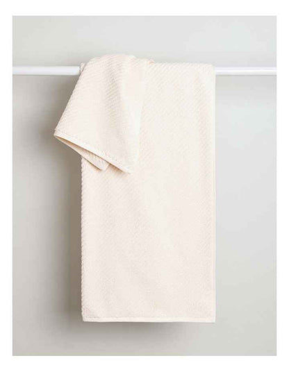 Essentials Diagonal 4pc Towel Packs in Cream