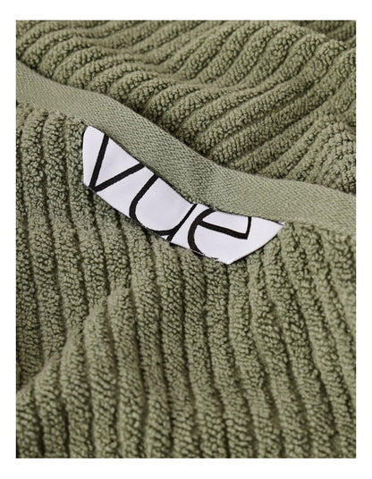 Essentials Diagonal 4pc Towel Packs in Hedge Green