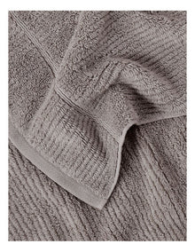 Combed Cotton Rib 3pk Face Washer in Charcoal