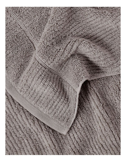 Combed Cotton Rib 3pk Face Washer in Charcoal
