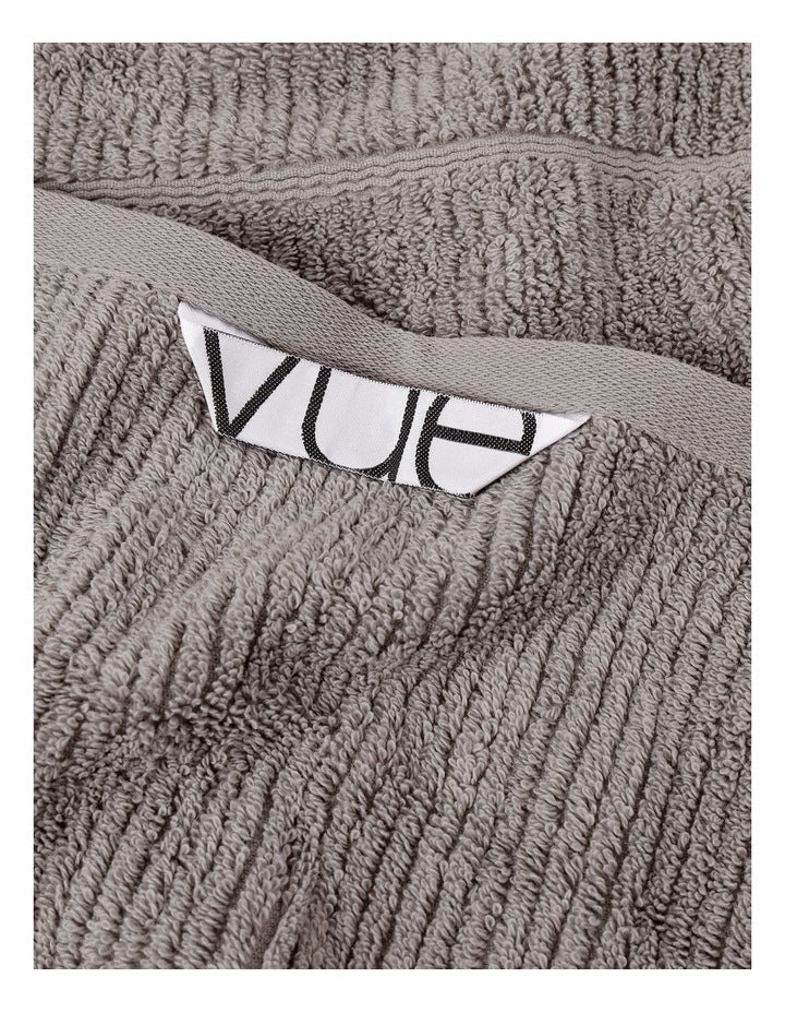 Combed Cotton Rib 3pk Face Washer in Charcoal