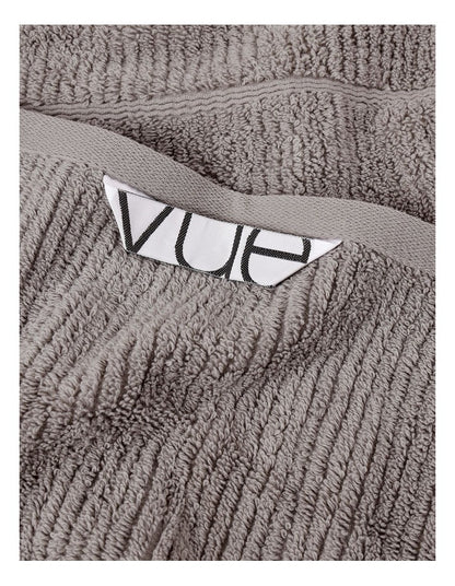 Combed Cotton Rib 3pk Face Washer in Charcoal
