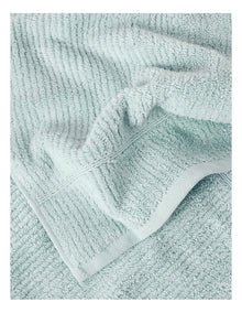 Combed Cotton Rib 3pk Face Washer in Aqua
