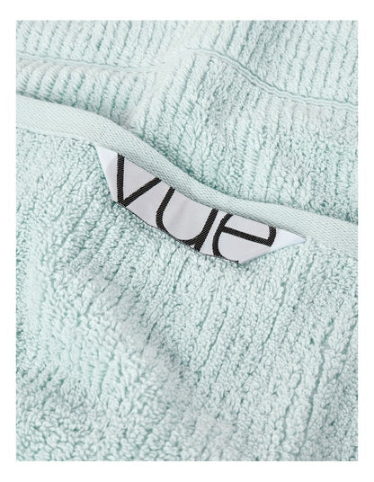 Combed Cotton Rib 3pk Face Washer in Aqua