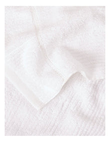 Combed Cotton Rib 3pk Face Washer in White
