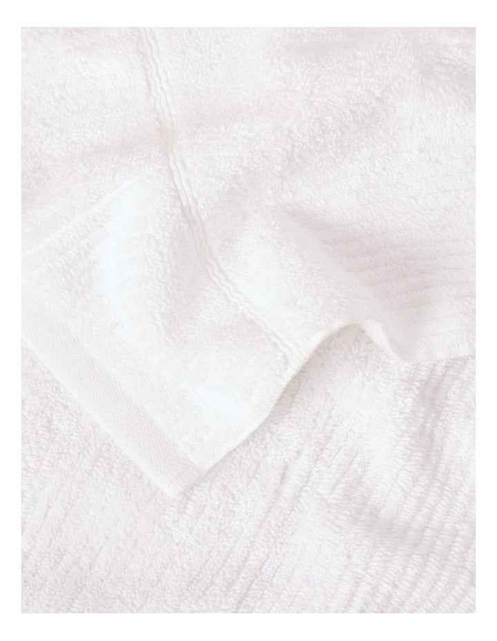 Combed Cotton Rib 3pk Face Washer in White