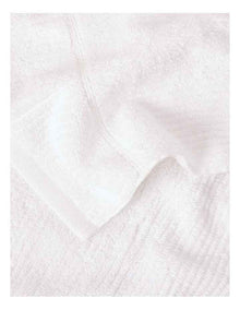 Combed Cotton Rib 3pk Face Washer in White
