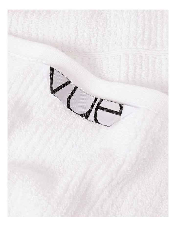 Combed Cotton Rib 3pk Face Washer in White