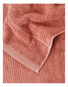 Combed Cotton Rib 3pk Face Washer in Pink Clay