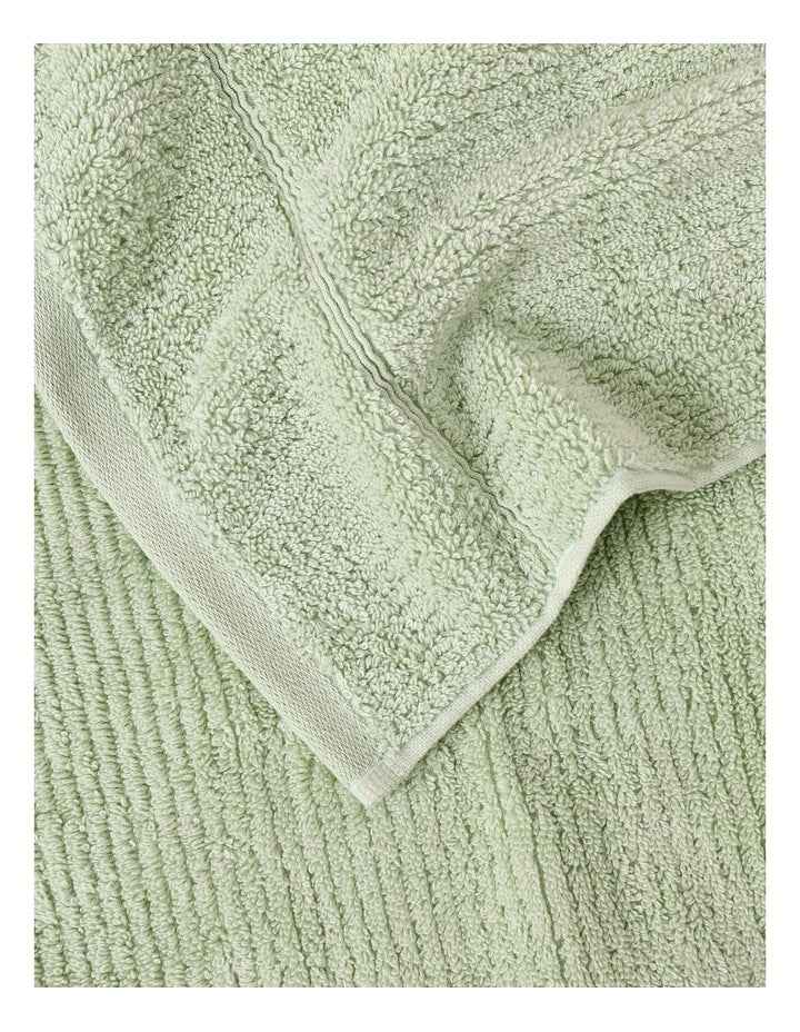 Combed Cotton Rib 3pk Face Washer in Sage