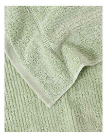 Combed Cotton Rib 3pk Face Washer in Sage