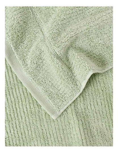 Combed Cotton Rib 3pk Face Washer in Sage