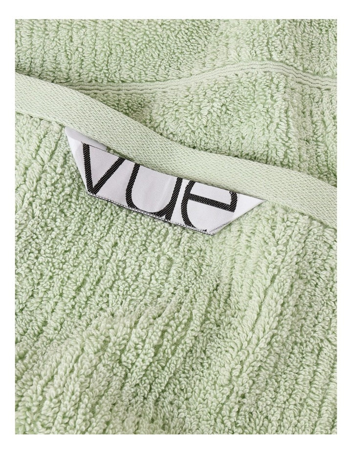 Combed Cotton Rib 3pk Face Washer in Sage